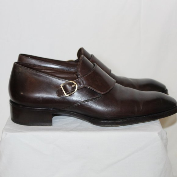Tom Ford Dark-Brown Gianni Monk Strap Shoes (Used, Size US-11T) main image 4